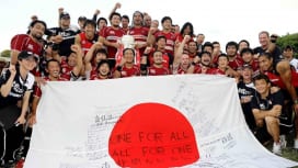 アジア５カ国４連覇を遂げた2011年日本代表。新生ジャパンでＶ５へ（写真提供：アジアラグ…